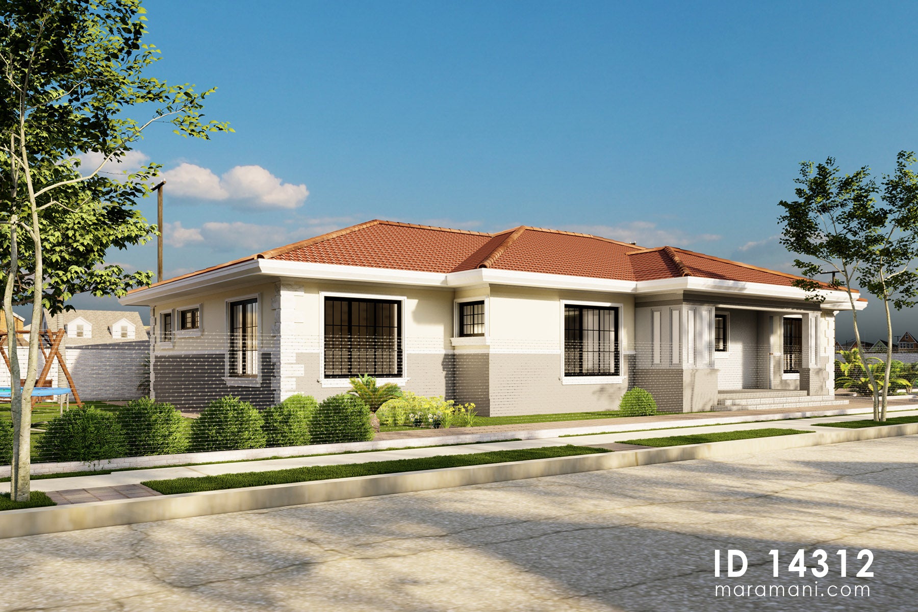 4-Bedroom Hipped roof house - ID 14312