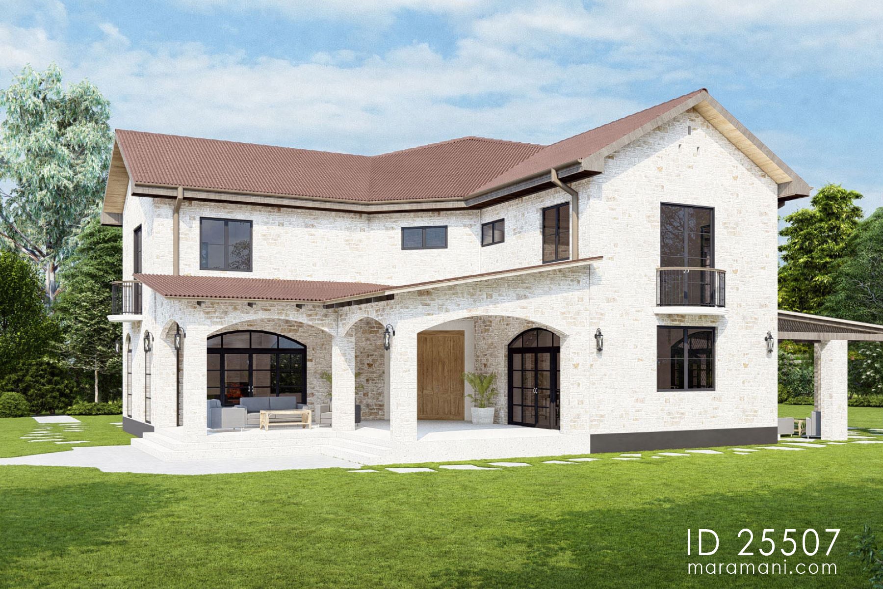 5 Bedroom Farmhouse Plan - ID 25507