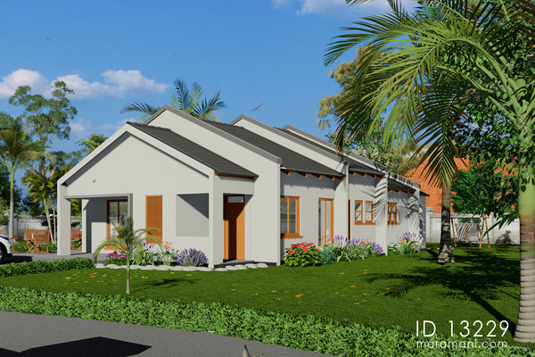 Affordable 3 Room 2 Bathroom Plan - ID 13229 - House Plan by Maramani