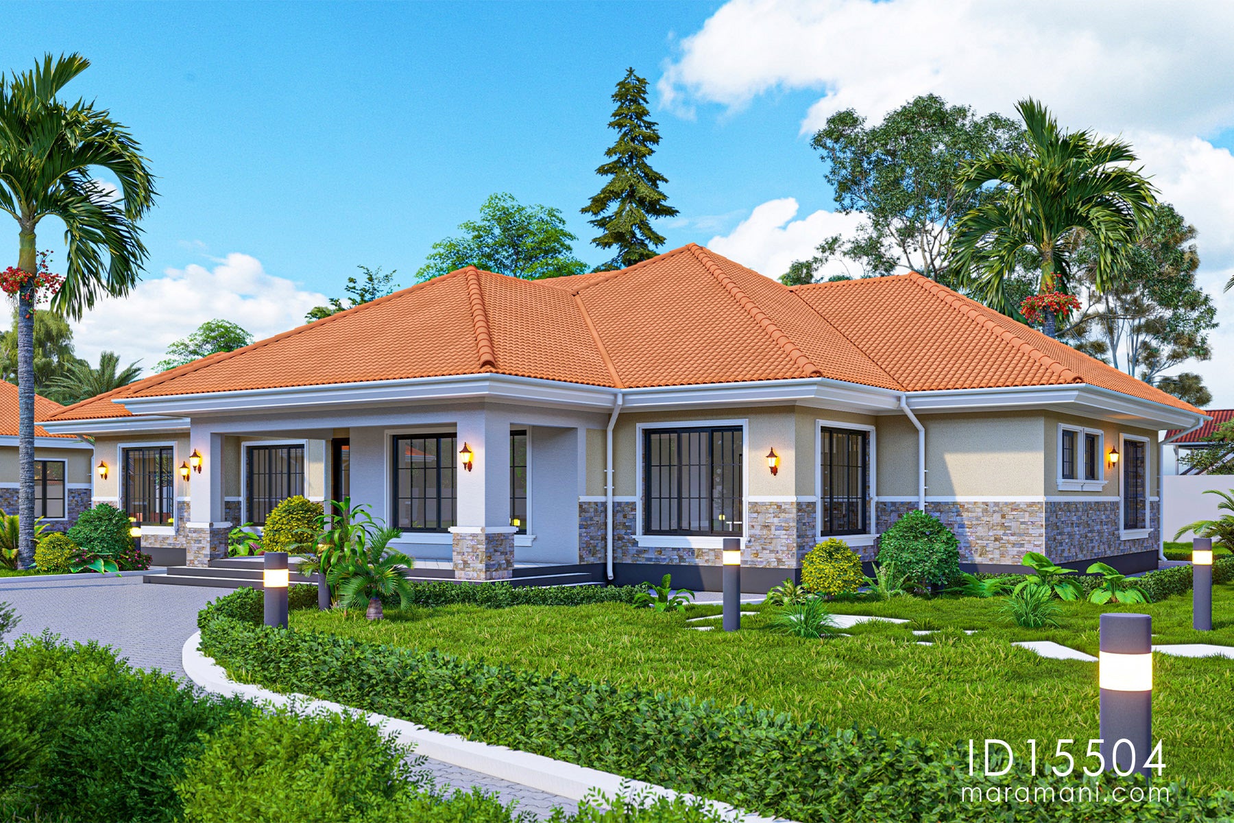 Elegant 5-bedroom house plan - ID 15504