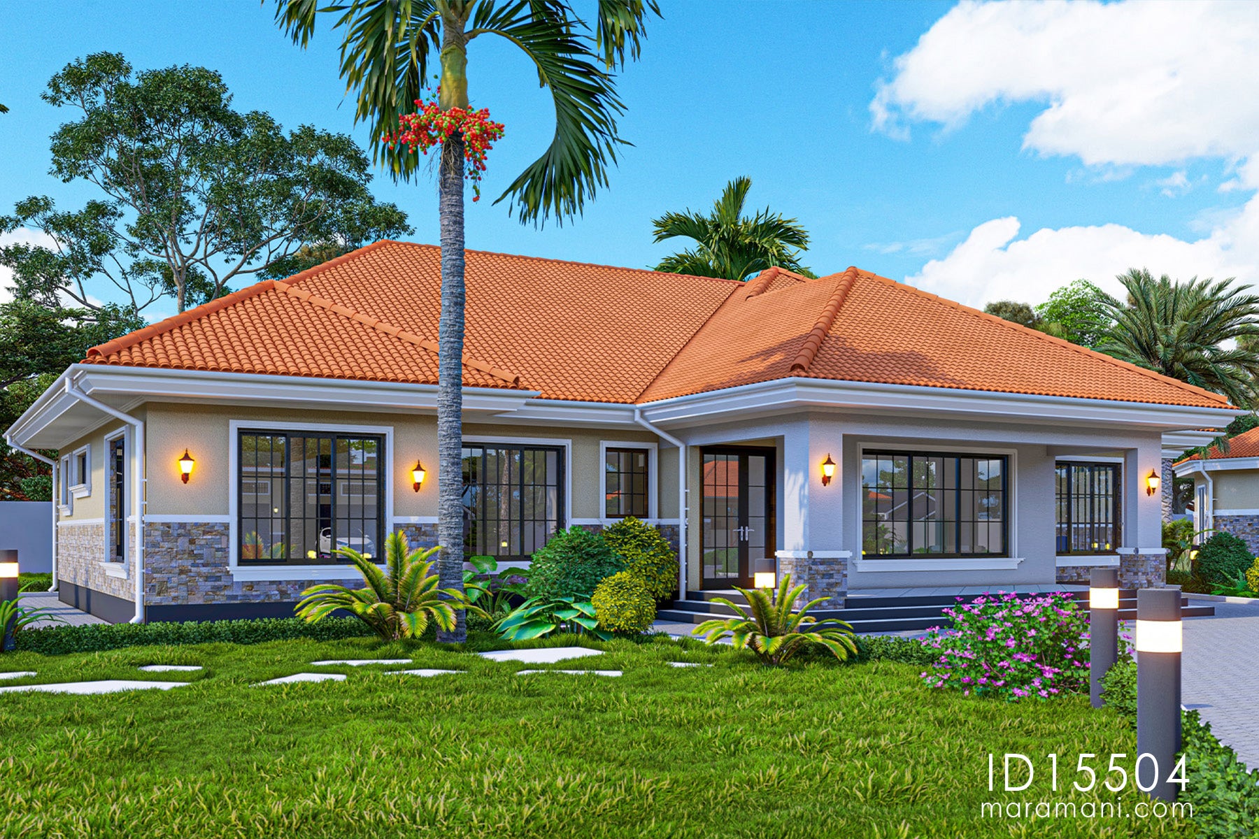 Elegant 5-bedroom house plan - ID 15504