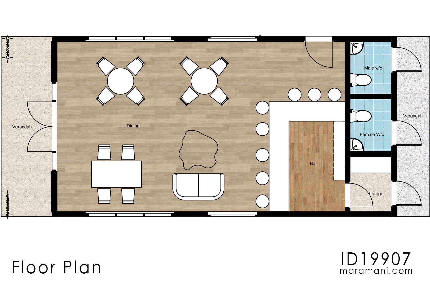 A Spacious and Versatile One-Story Design- ID 19907