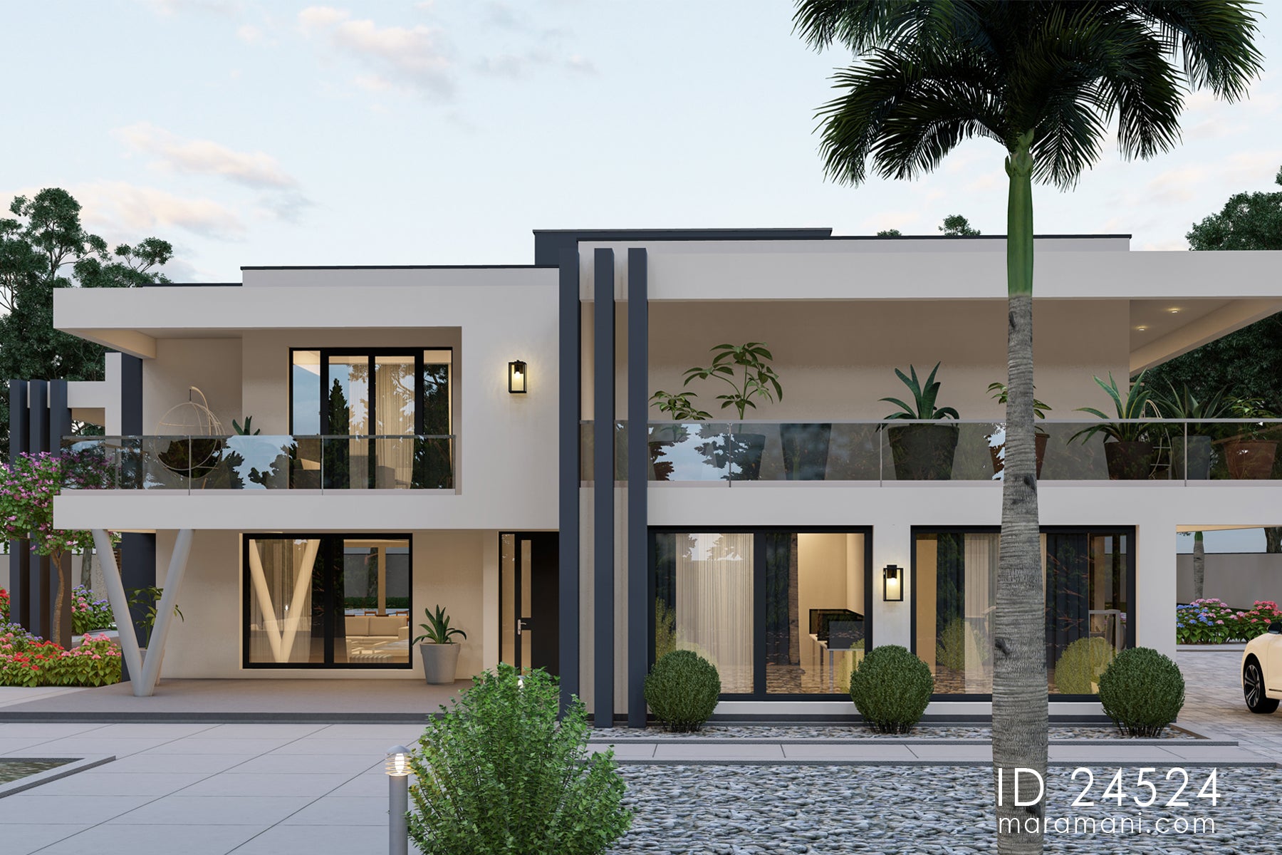 Luxury 4-Bedroom Contemporary House Plan – ID 24524