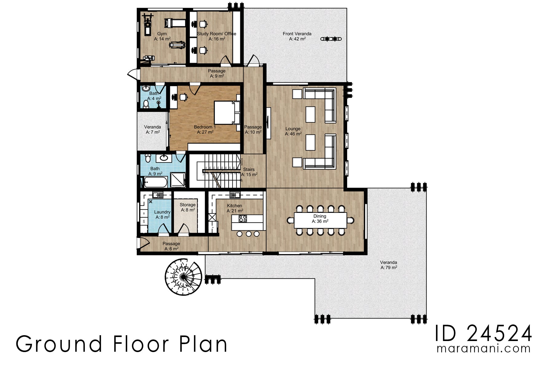 Luxury 4-Bedroom Contemporary House Plan – ID 24524