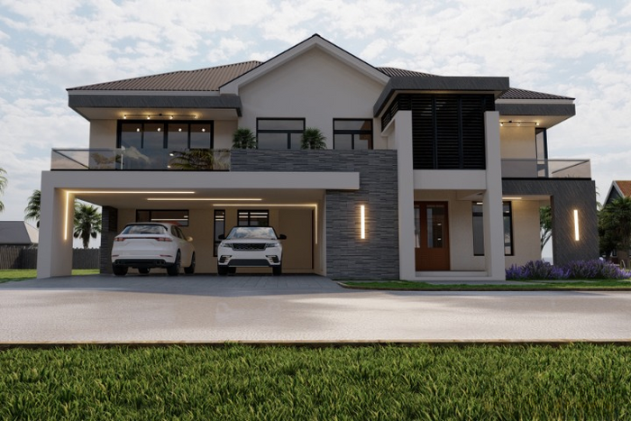 Modern 4 Bedroom Double Storey House - ID 24516 - House Plans by Maramani