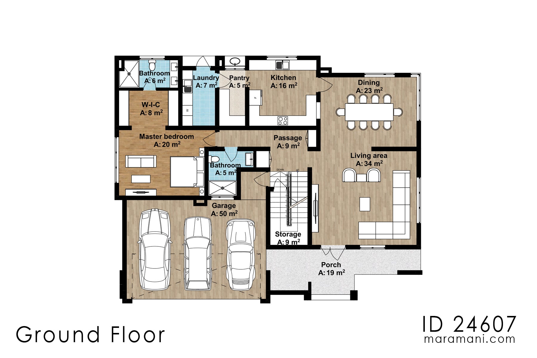 Modern 4 Bedroom Double Storey House - ID 24607