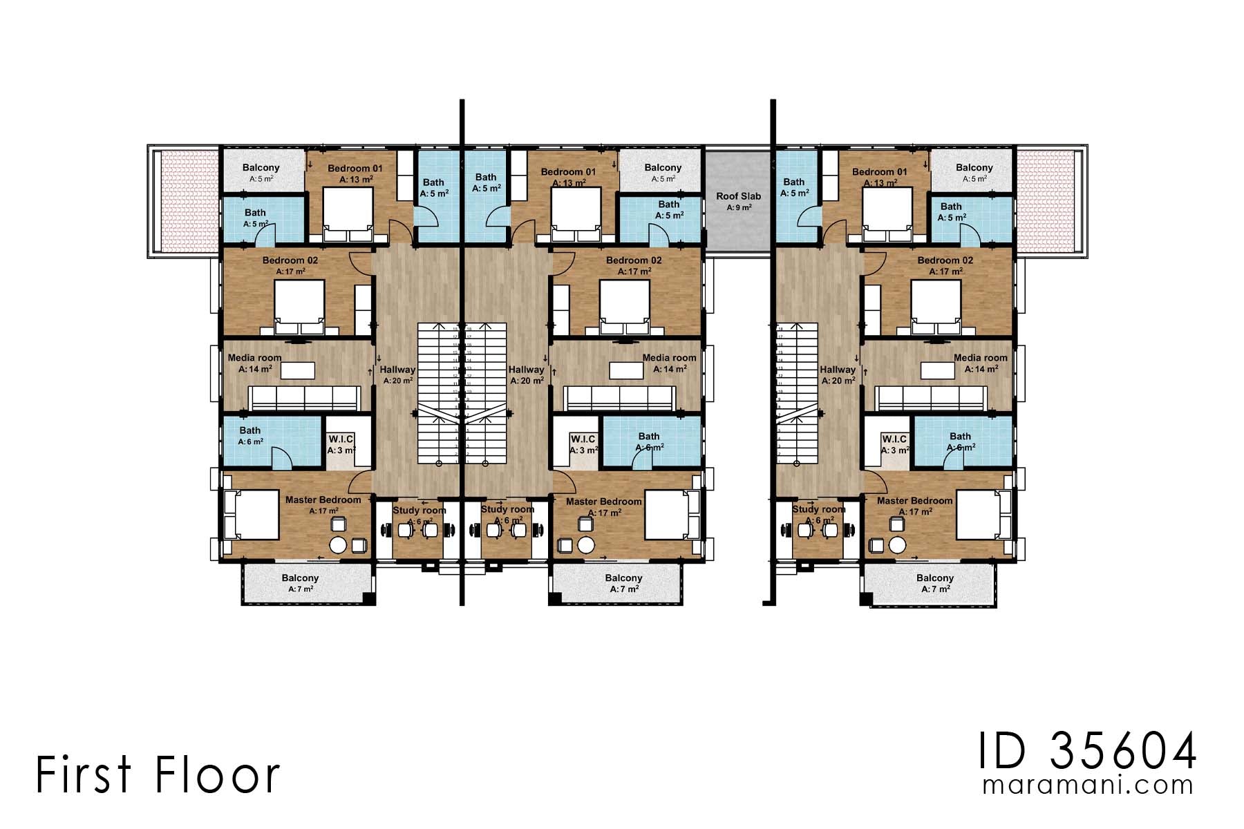 Modern 5 Bedroom Apartment - ID 35604