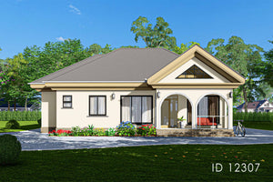 Modern affordable 2-bedroom house plan - ID 12307