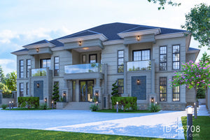 Modern classical 6-bedroom mansion house plan - ID 26708