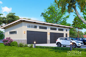 Modern garage plan - ID 10104