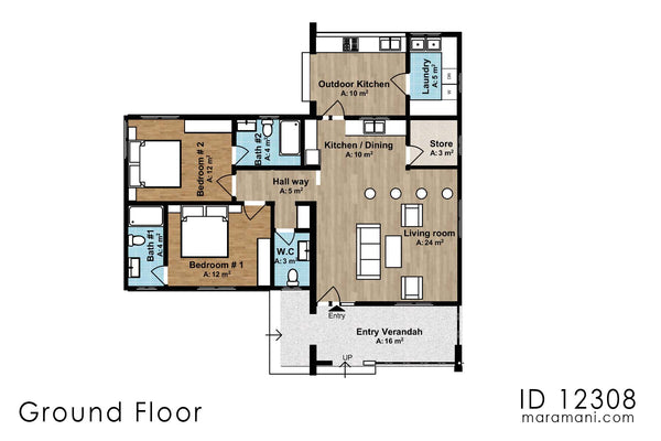 Small Real-estate House Plan - ID 12308 - Floor plan by Maramani