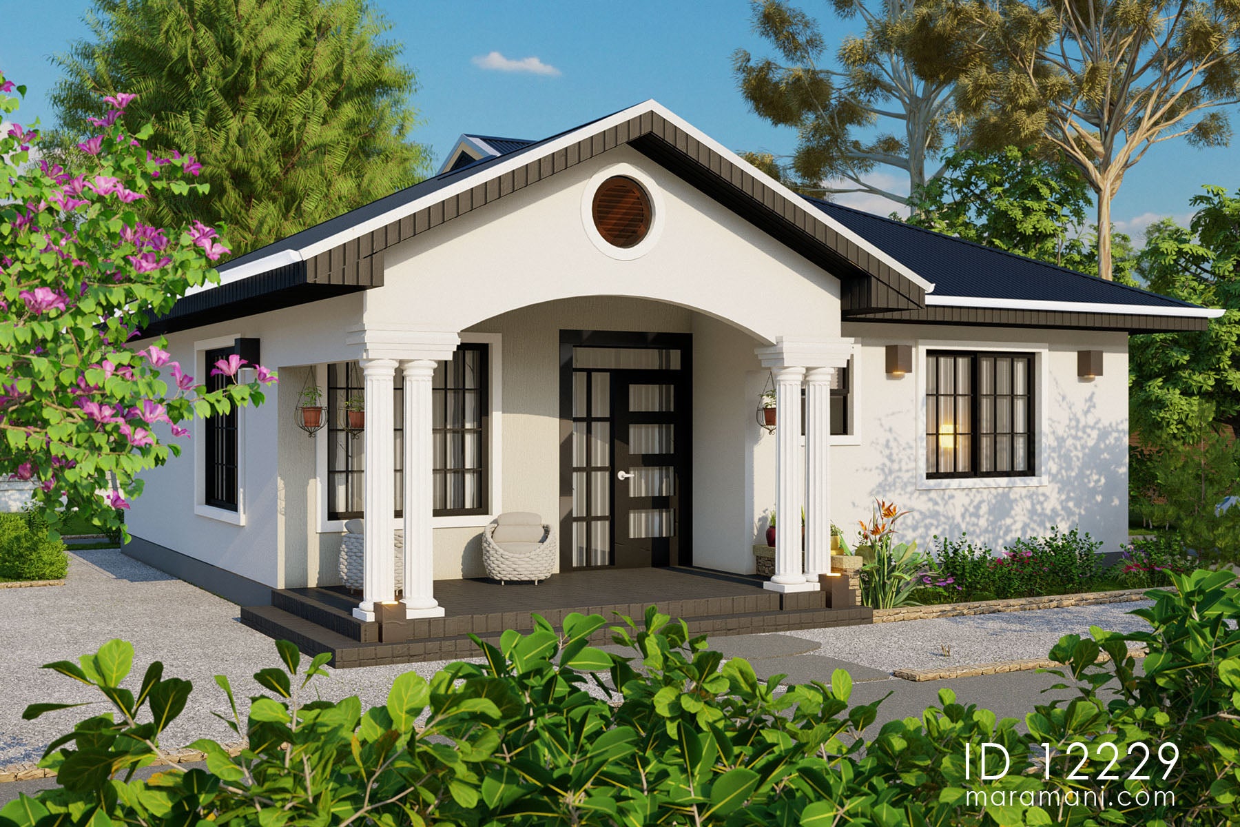 Tanzanian 2-Bedroom House Plan - ID 12229