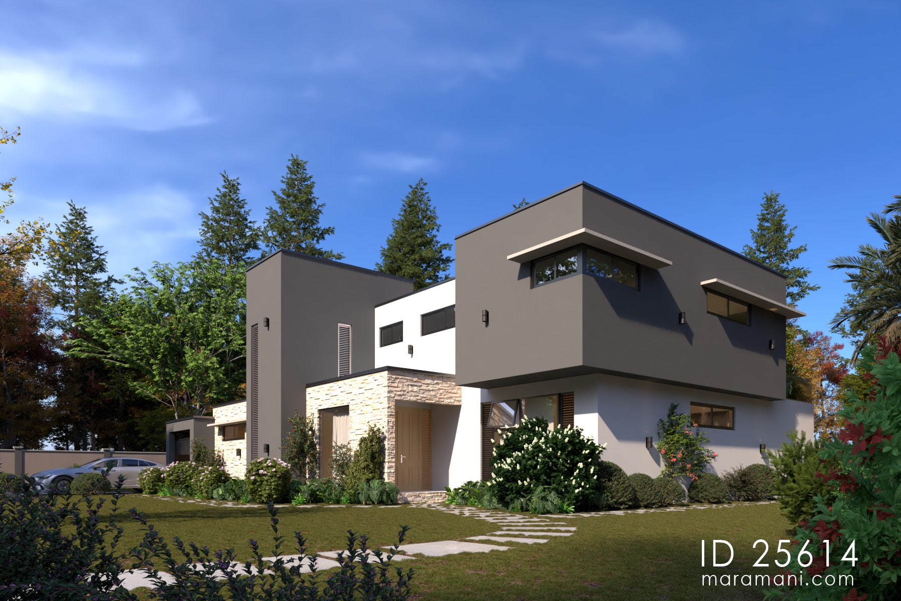 Two-storey 5 bedroom house plan - ID 25614