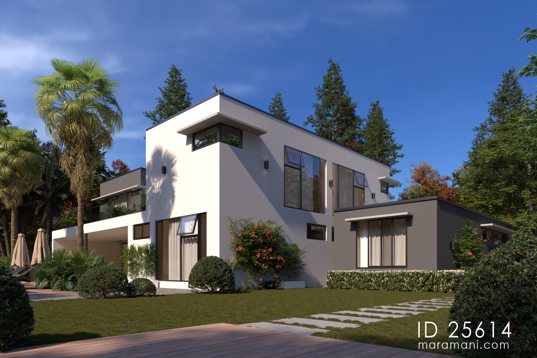 Two-storey 5 bedroom house plan - ID 25614