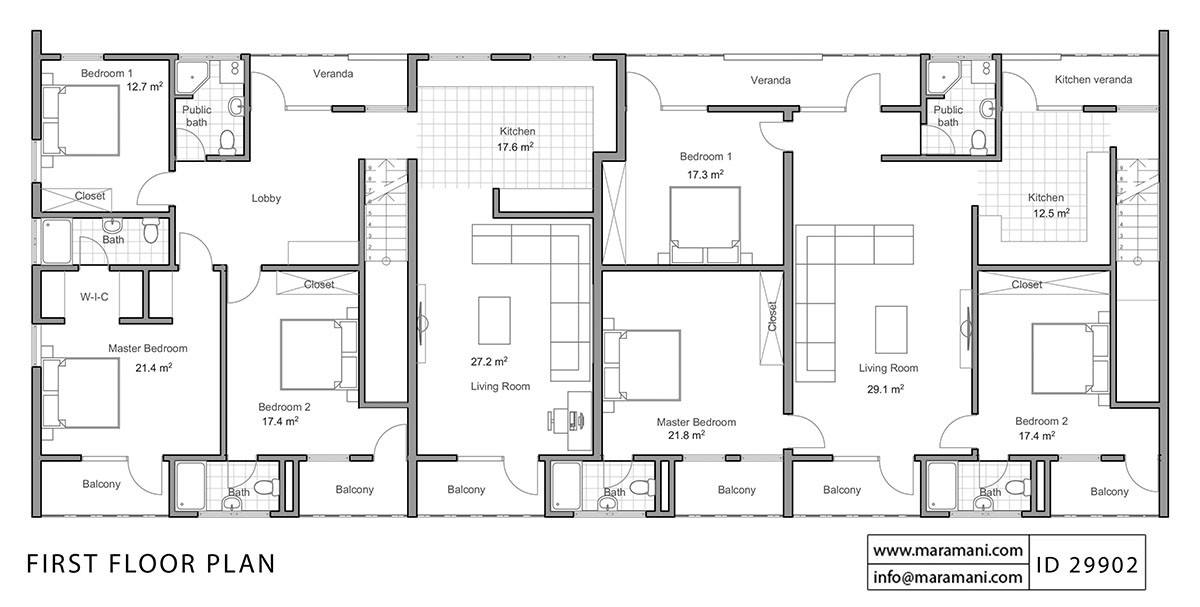 12 Bedroom Apartment Design - ID 29902