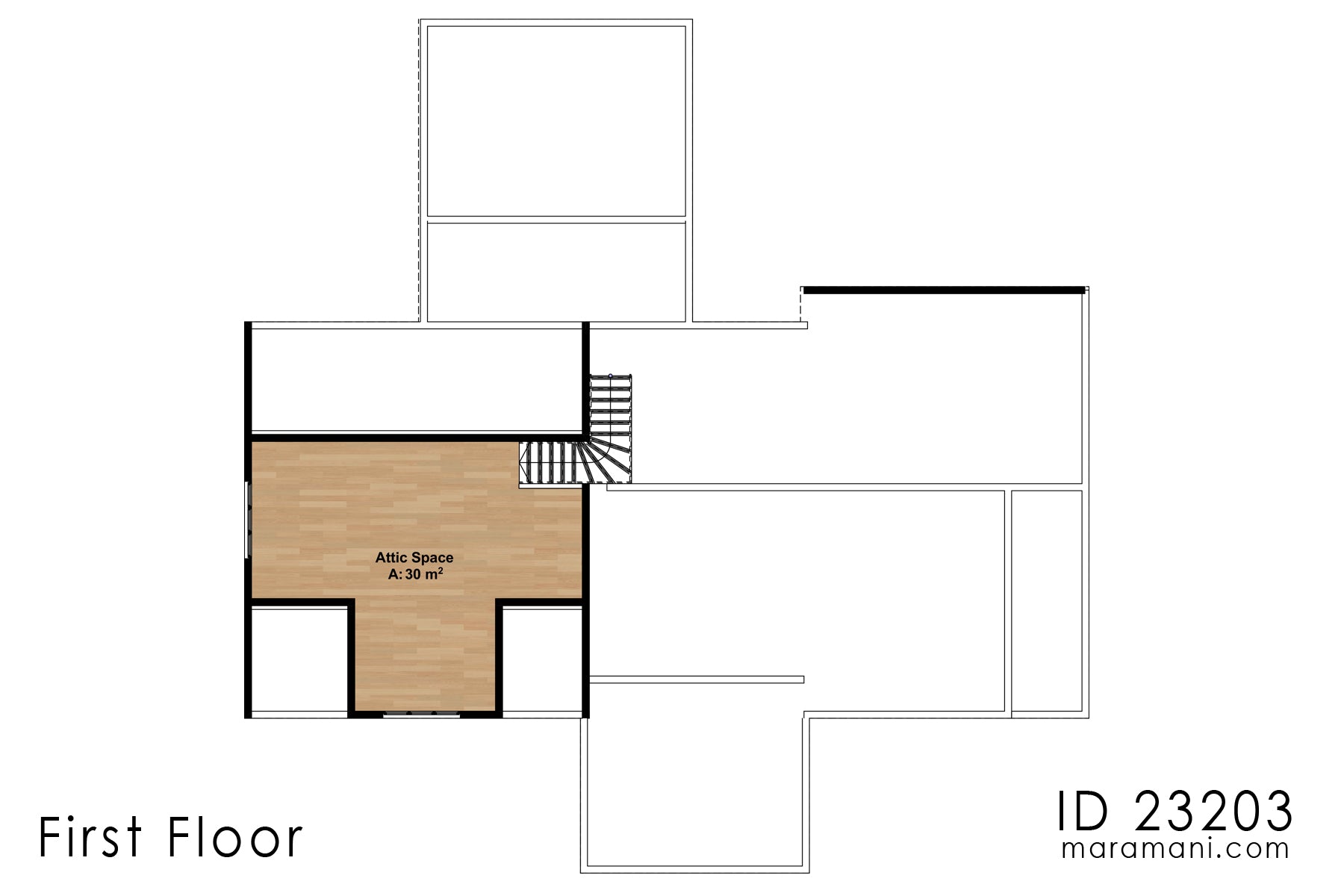 3 Bedroom 2 story House Plan - ID 23203