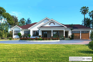 3 Bedroom Bungalow Plan - ID 13403