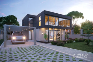 3 Bedroom Contemporary House Plan - ID 23407