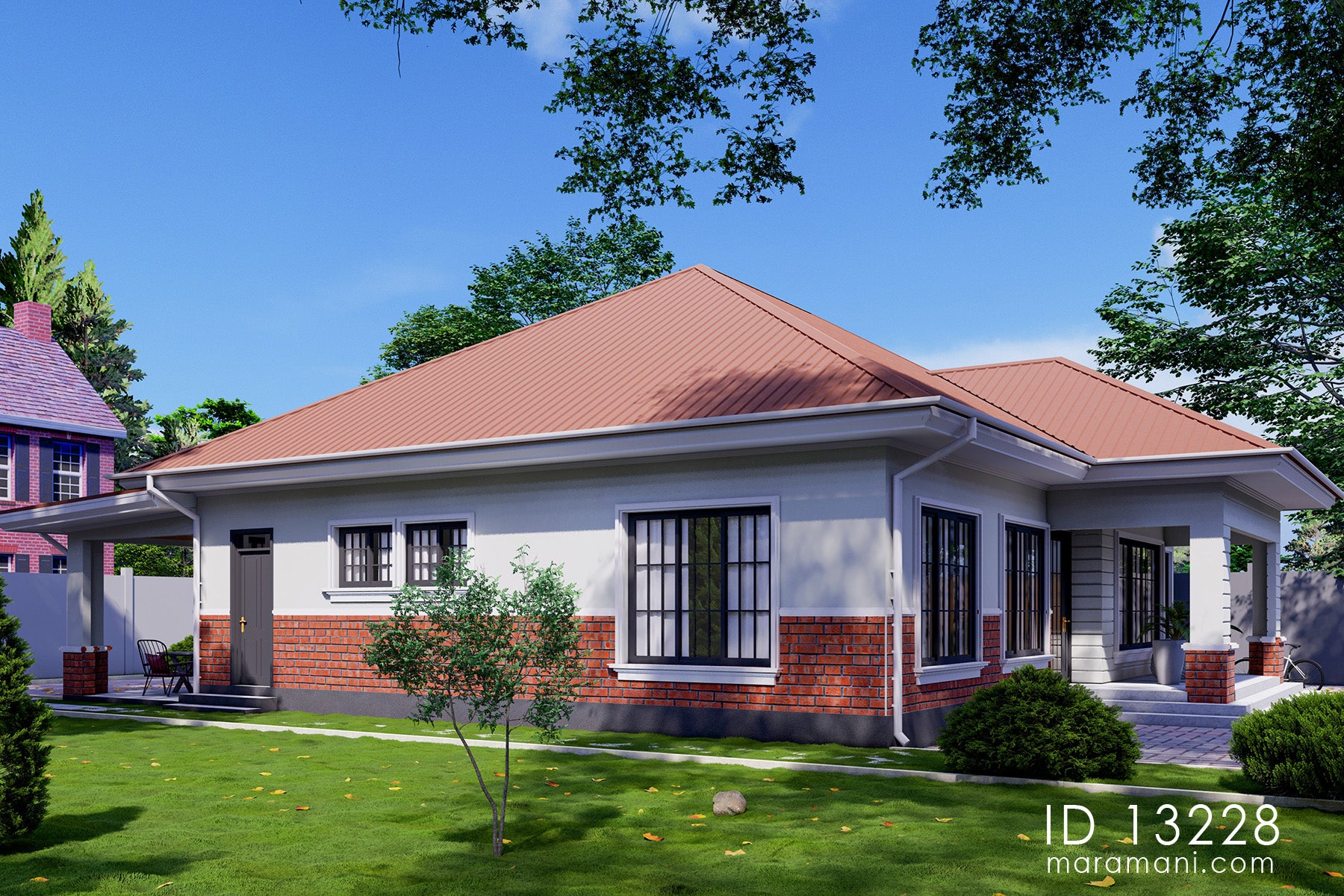 3 bedroom 2 bathroom house design - ID 13228