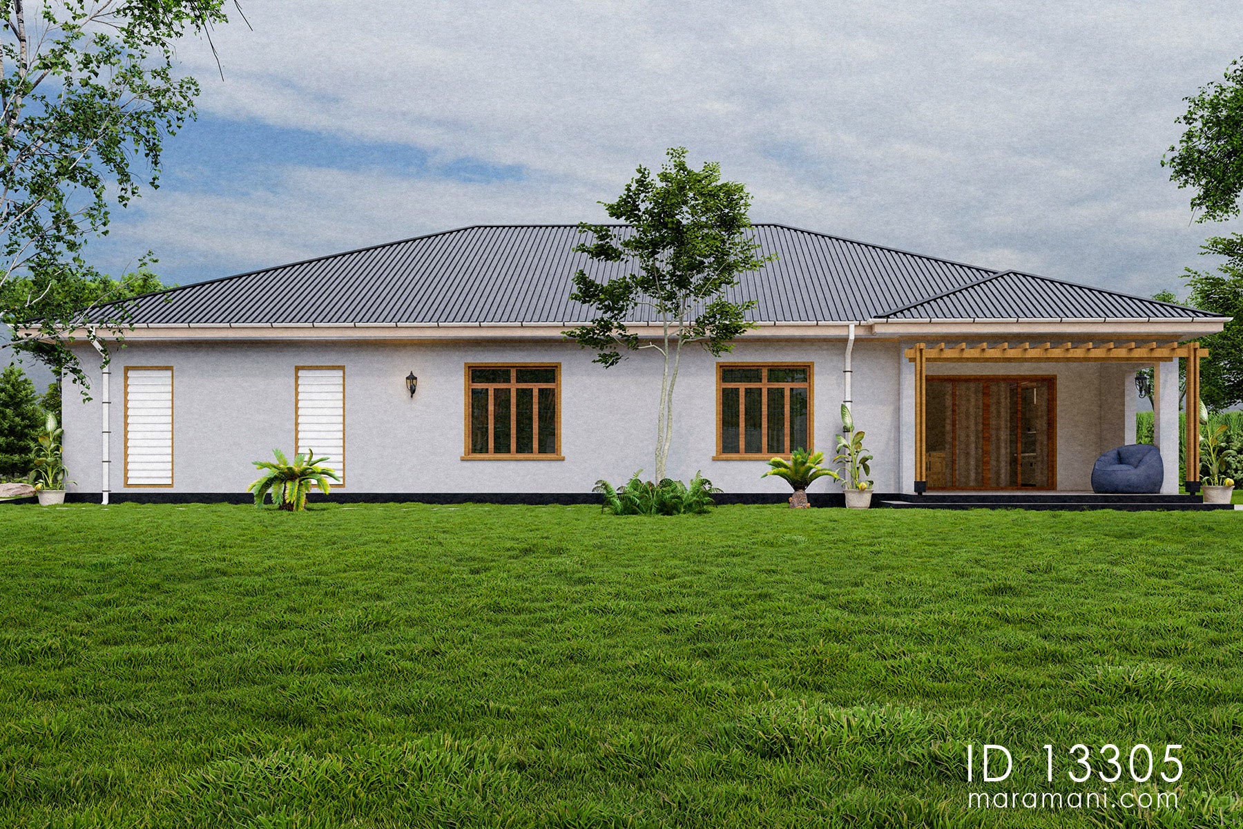 3 bedroom house design - ID 13305