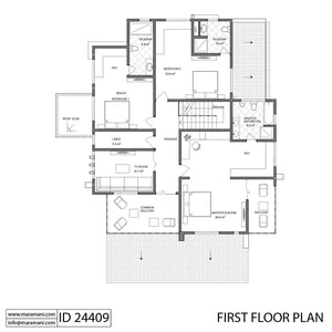 Modern 4 bedroom House Plan - ID 24409 - Designs by Maramani