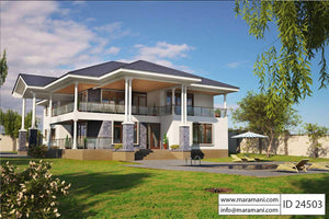 4 Bed Contemporary Villa Plan - ID 24503