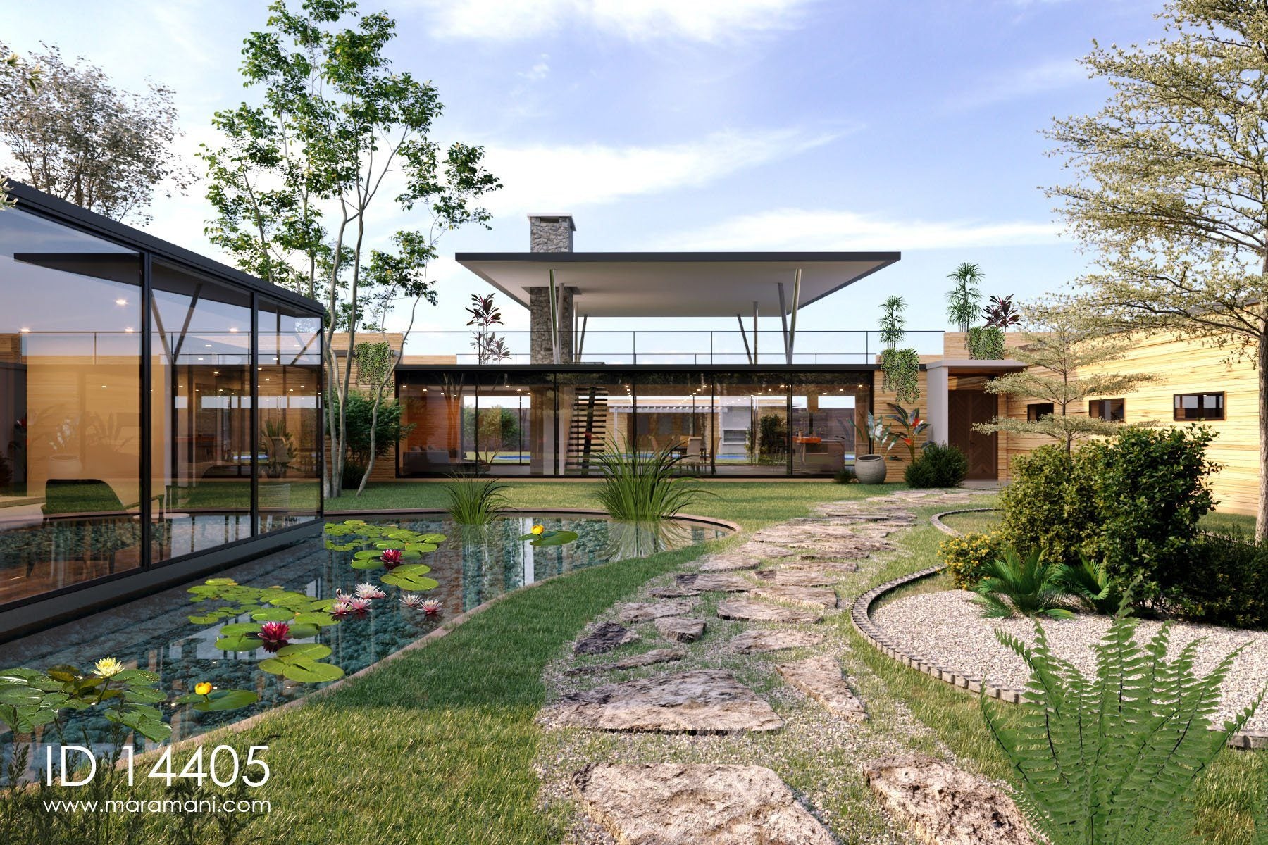 4 Bedroom glass facade house - ID 14405