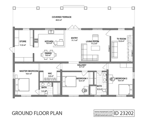 Cape Dutch House Design - ID 23202 - House Plans by Maramani