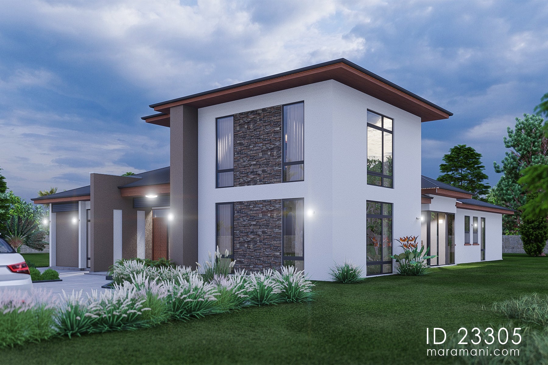 Contemporary 3 Bedroom House Plan - ID 23305