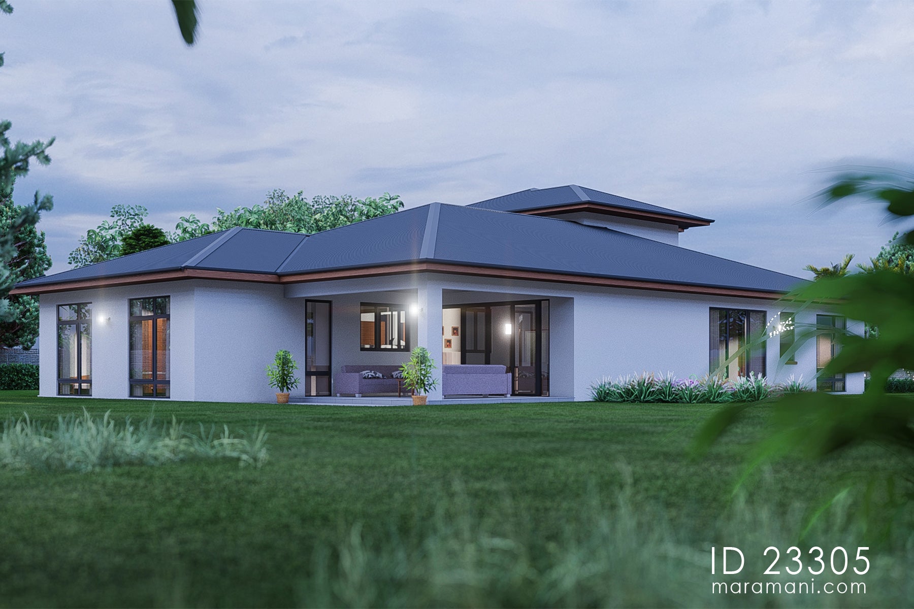 Contemporary 3 Bedroom House Plan - ID 23305