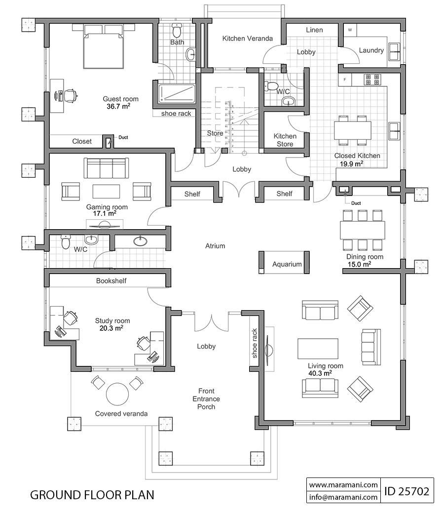 5 Bedroom House Plan - ID 25702