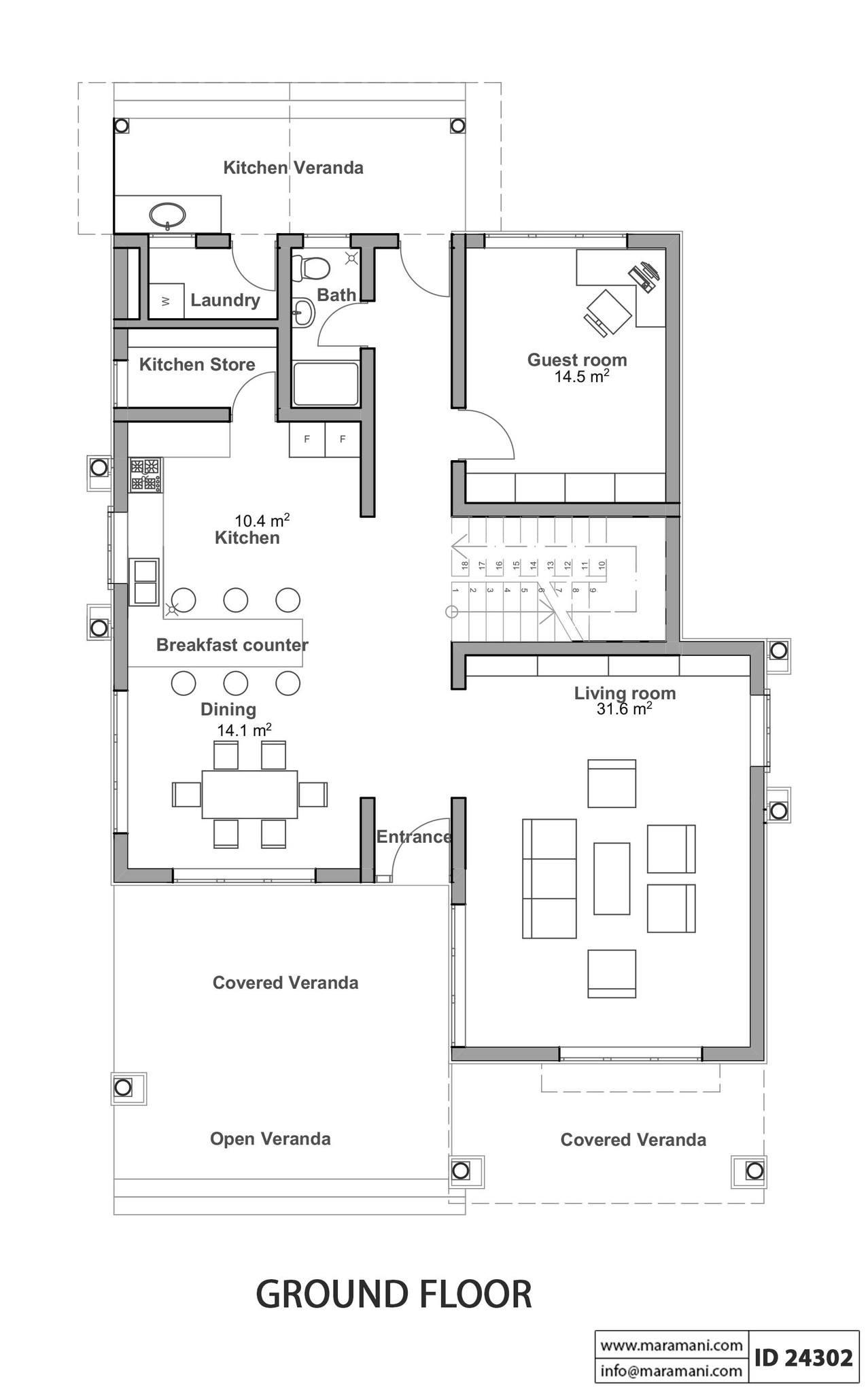 4 Bedroom House Plan - ID 24302