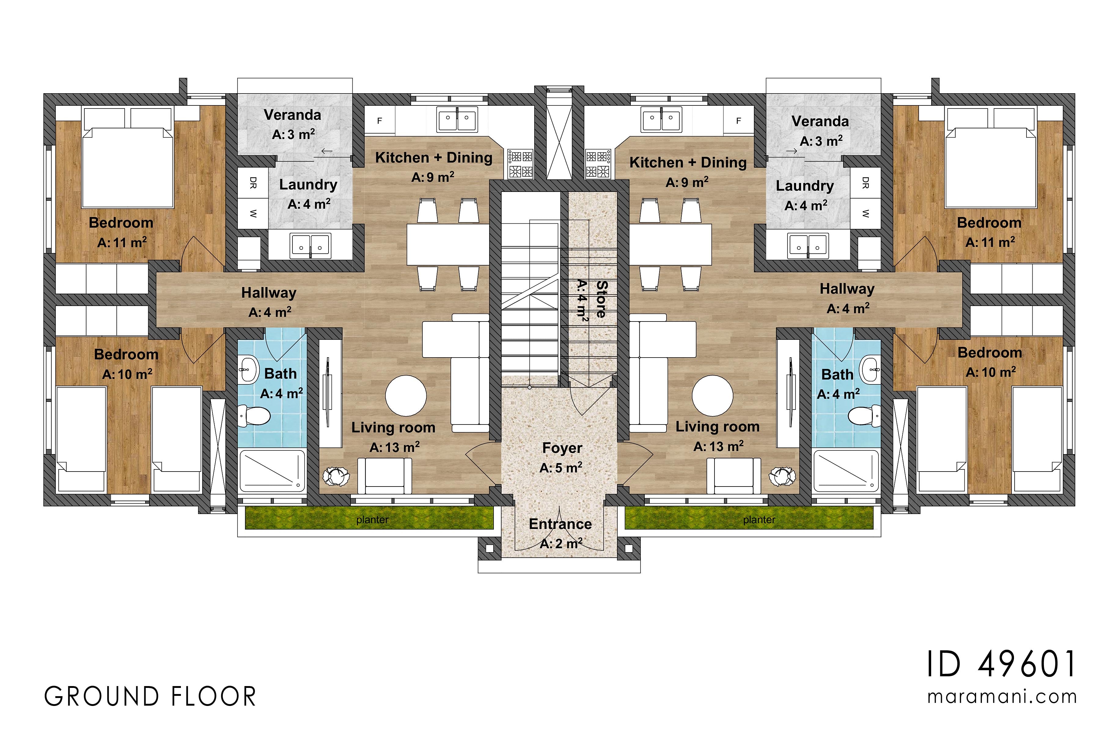 2 Bedroom Apartments - ID 49601