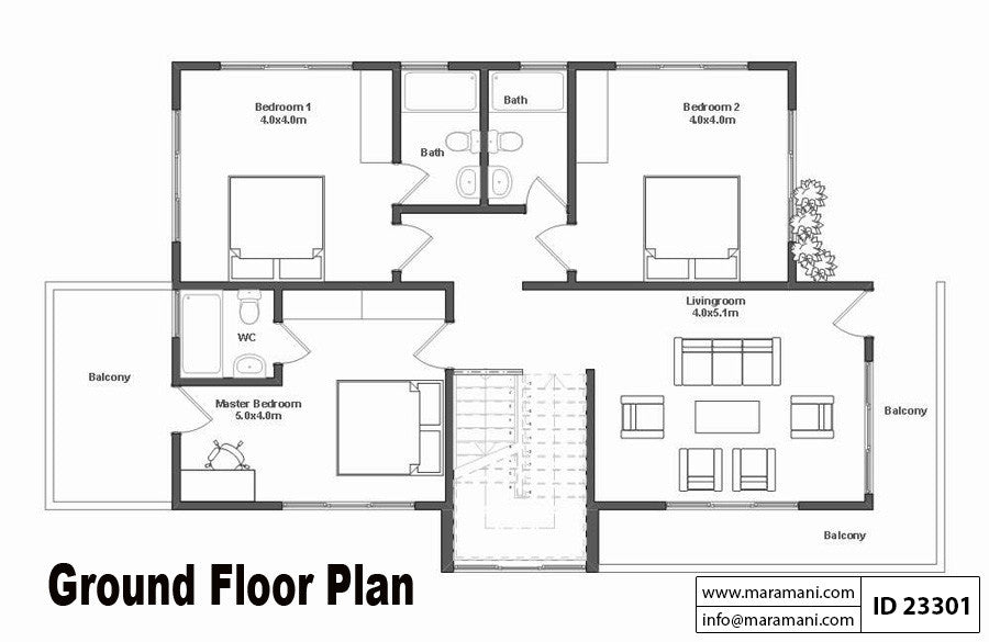 3 Bedroom House Plan - ID 23301