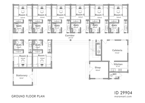 Hostel Building Design - ID 29904