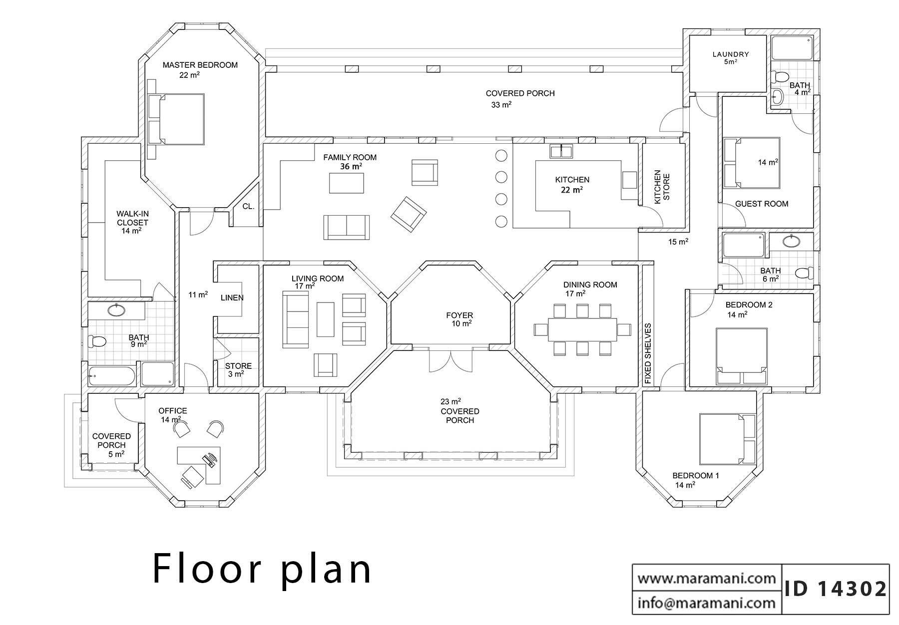 4 Bedroom House Plan - ID 14302