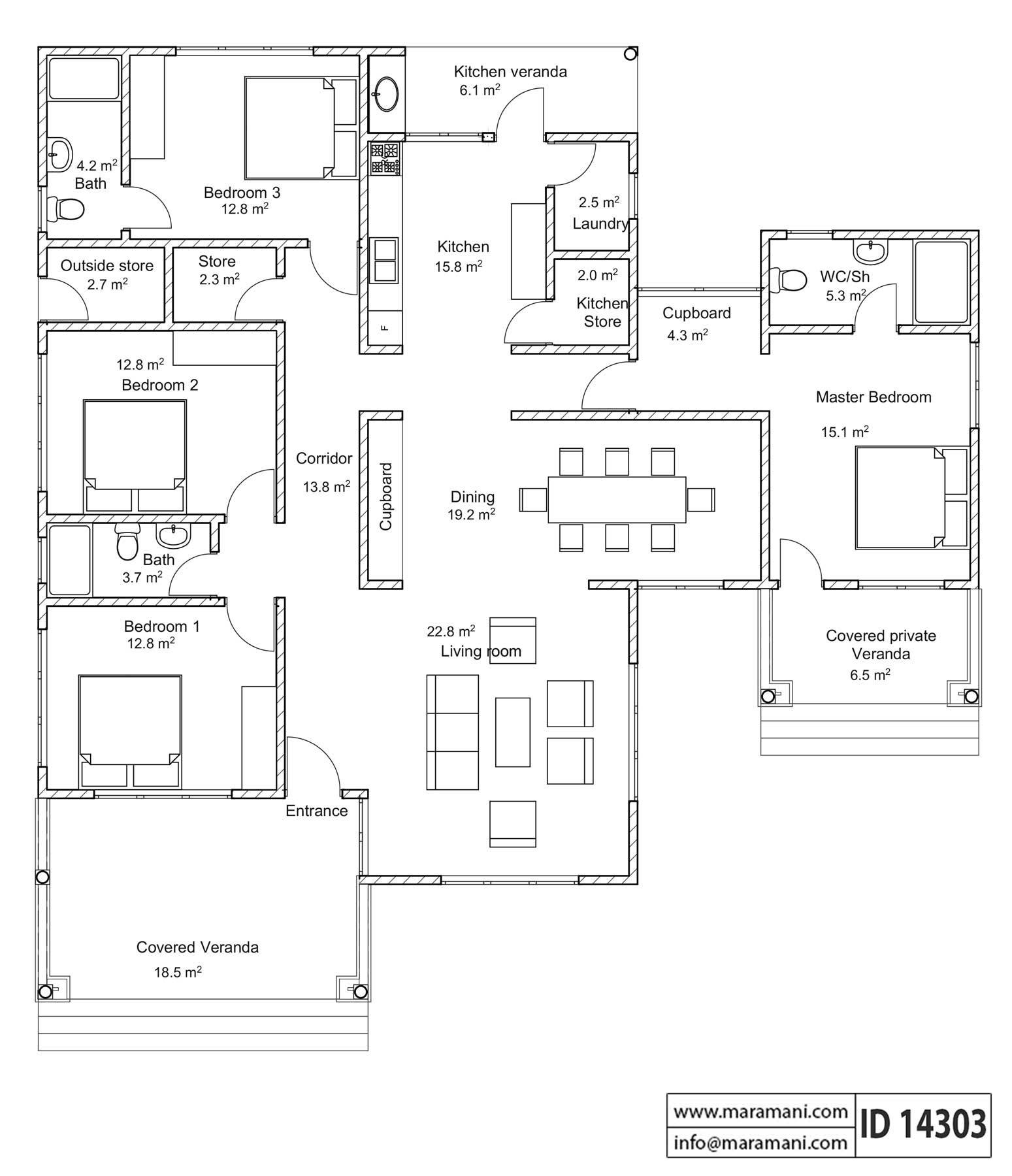 4 Bedroom House Plan - ID 14303