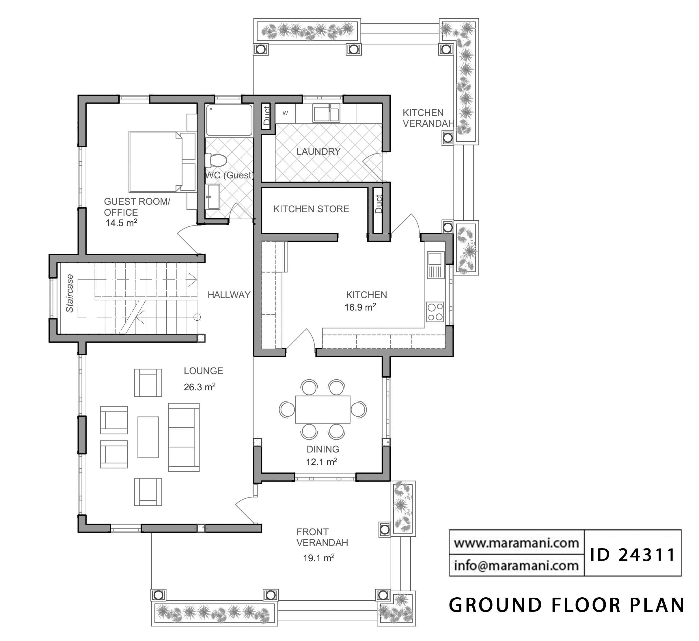 4 Bedroom House Plan - ID 24311