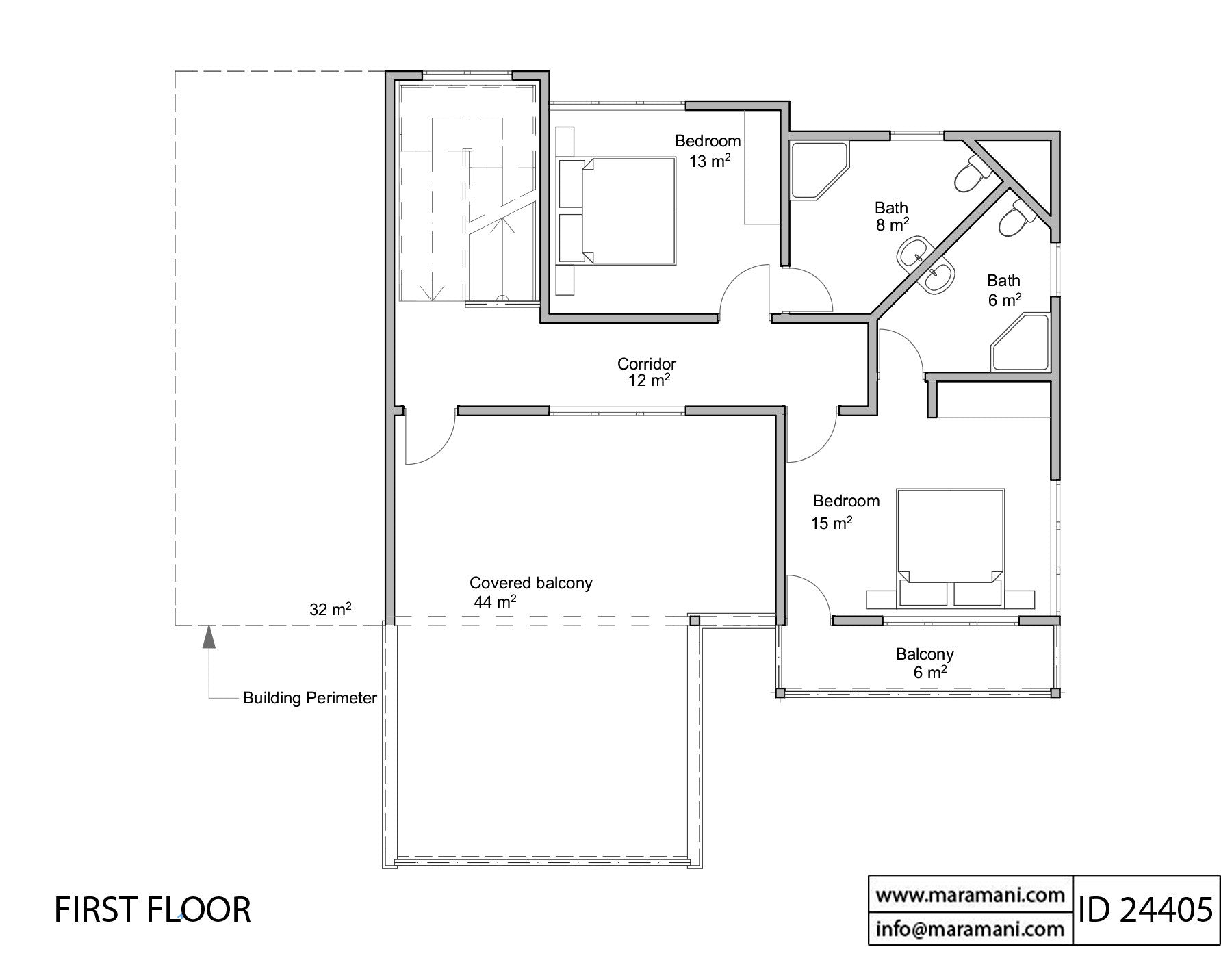 Four Bedroom Villa Plan - ID 24405