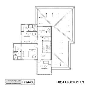 Urban 4 Bedroom House Plan - ID 24408 - House Plans Maramani