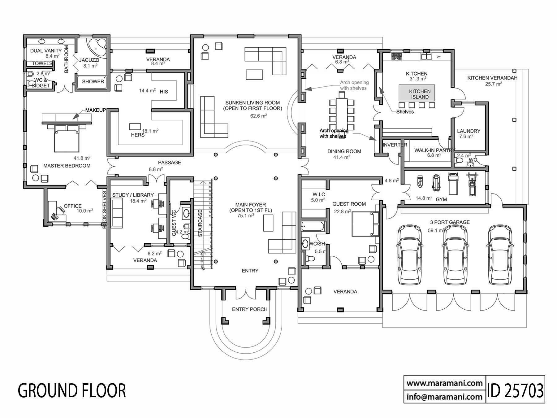 5 Bedroom House Plan - ID 25703