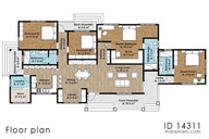 4 Bedroom Bungalow - ID 14311 - House Plans by Maramani.com