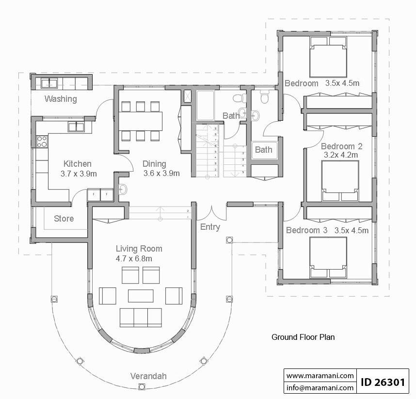 6 Bedroom House Plan - ID 26301