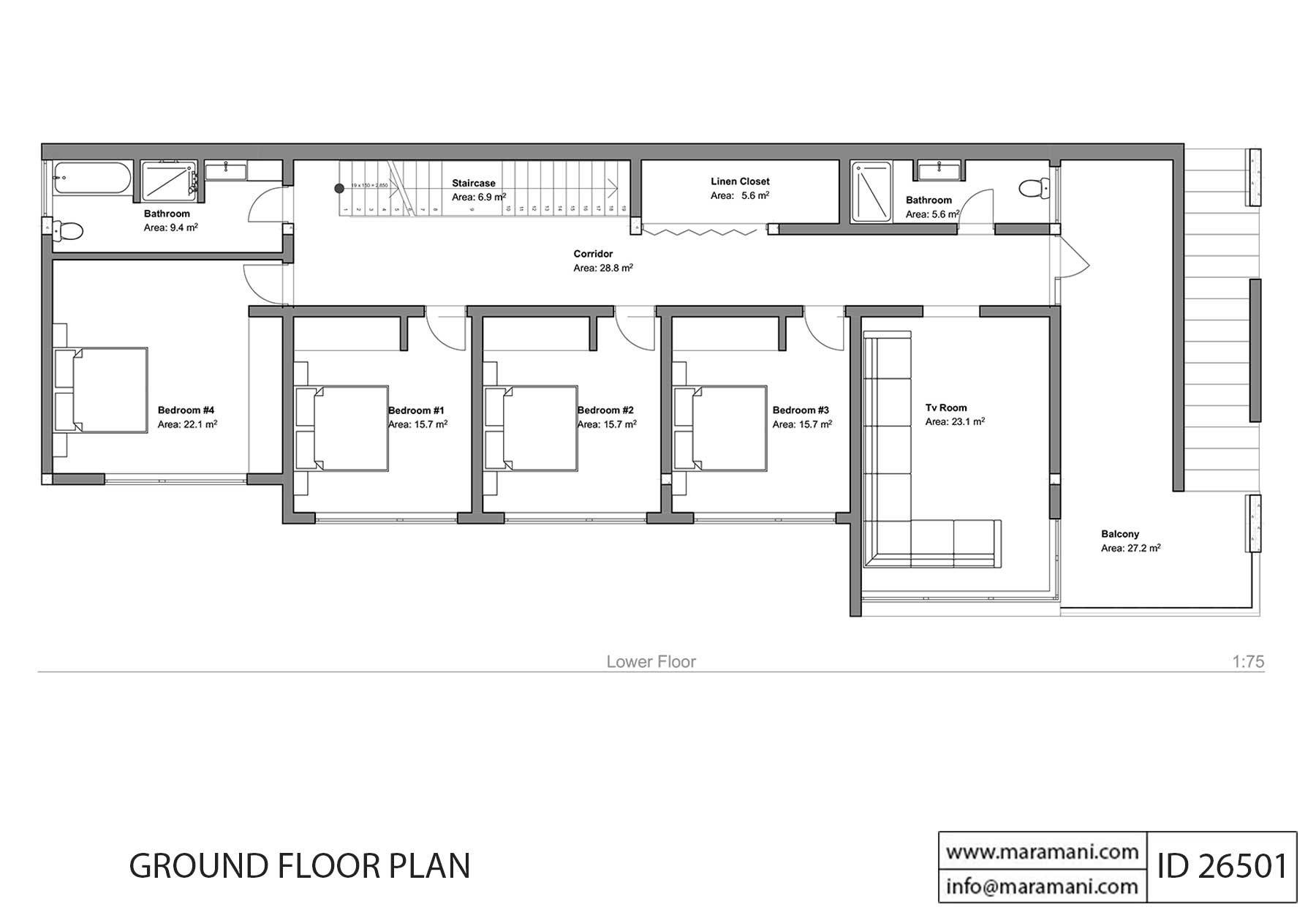 6 Bedroom House Plan - ID 26501