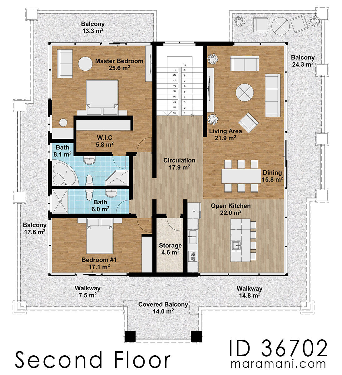6 bedrooms Modern Mediterranean mansion - ID 36702