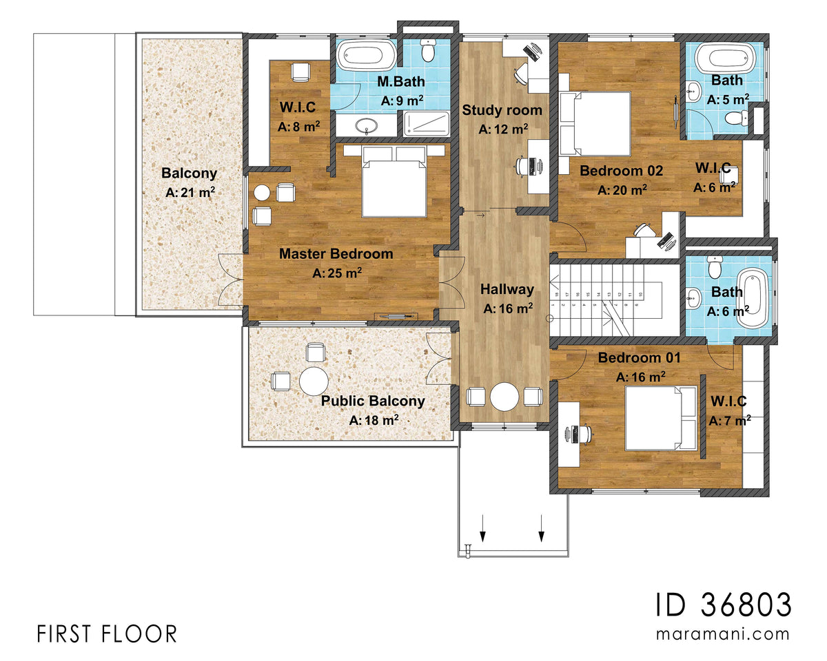 6 Bedroom three-story town house? - ID 36803 - House Plans by Maramani