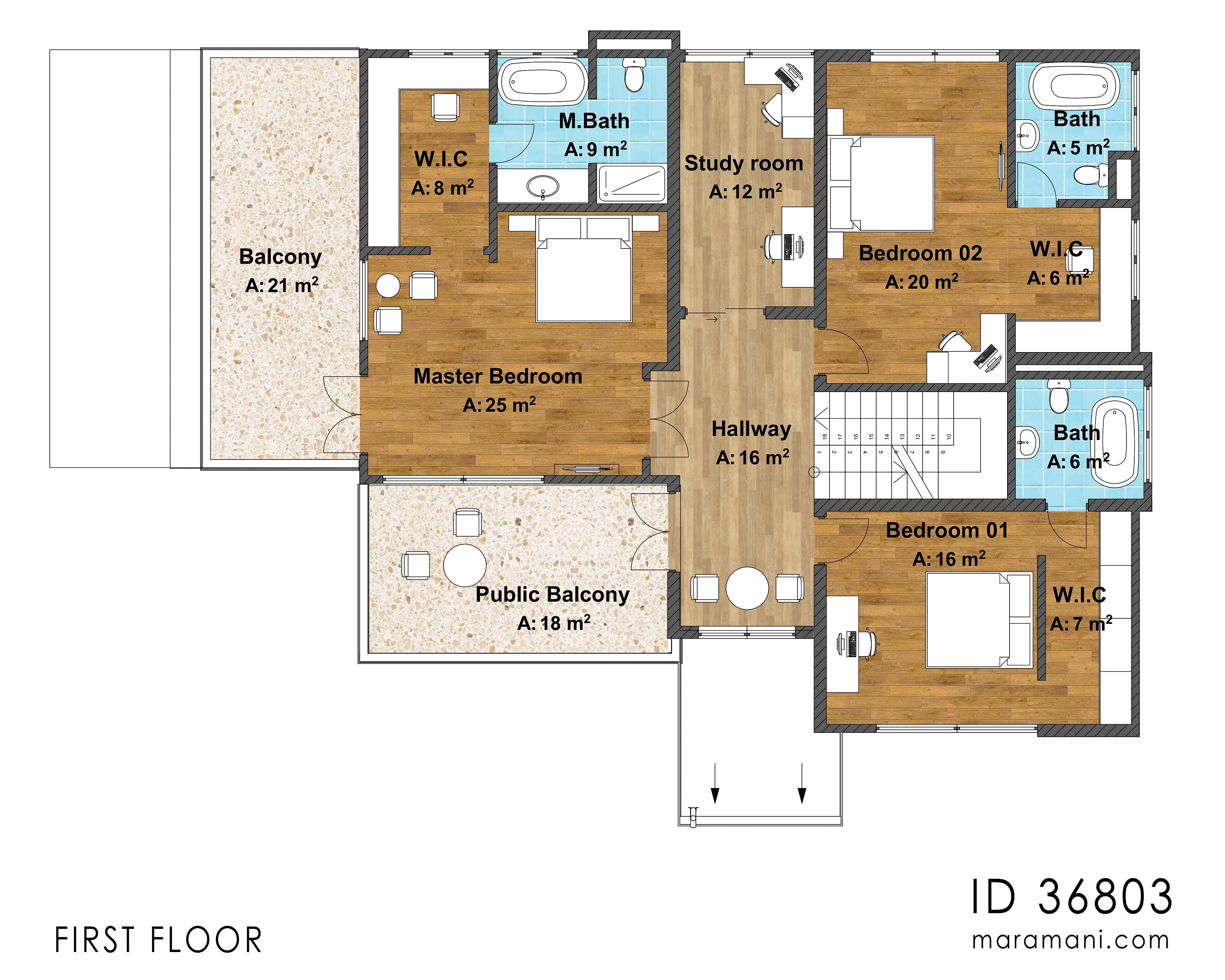 6 Bedroom House Plan - ID 36803