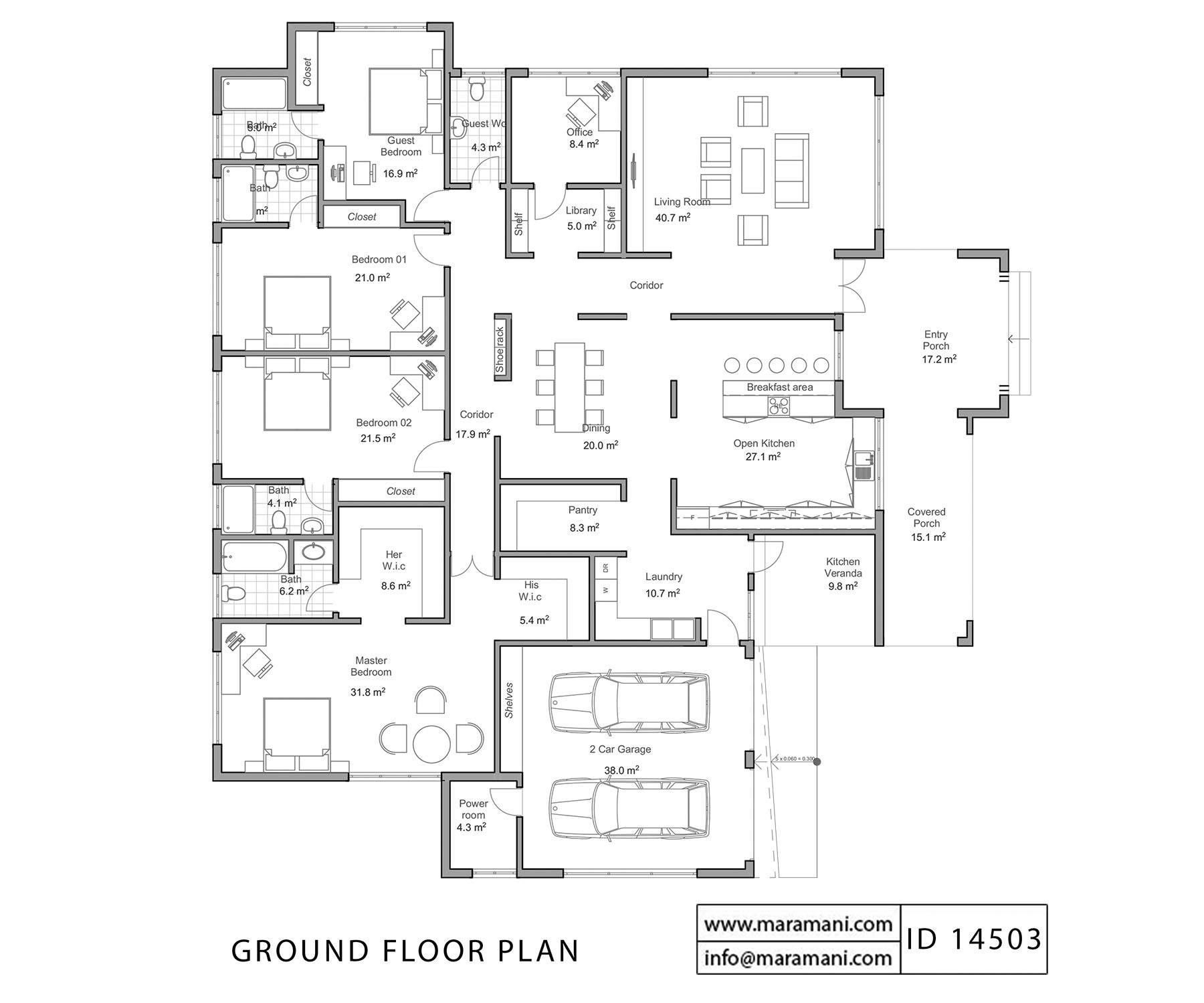 4 Bedroom House Plan - ID 14503