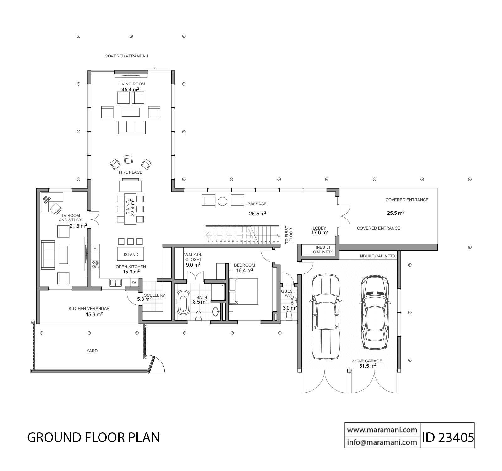 3 Bedroom House Plan - ID 23405