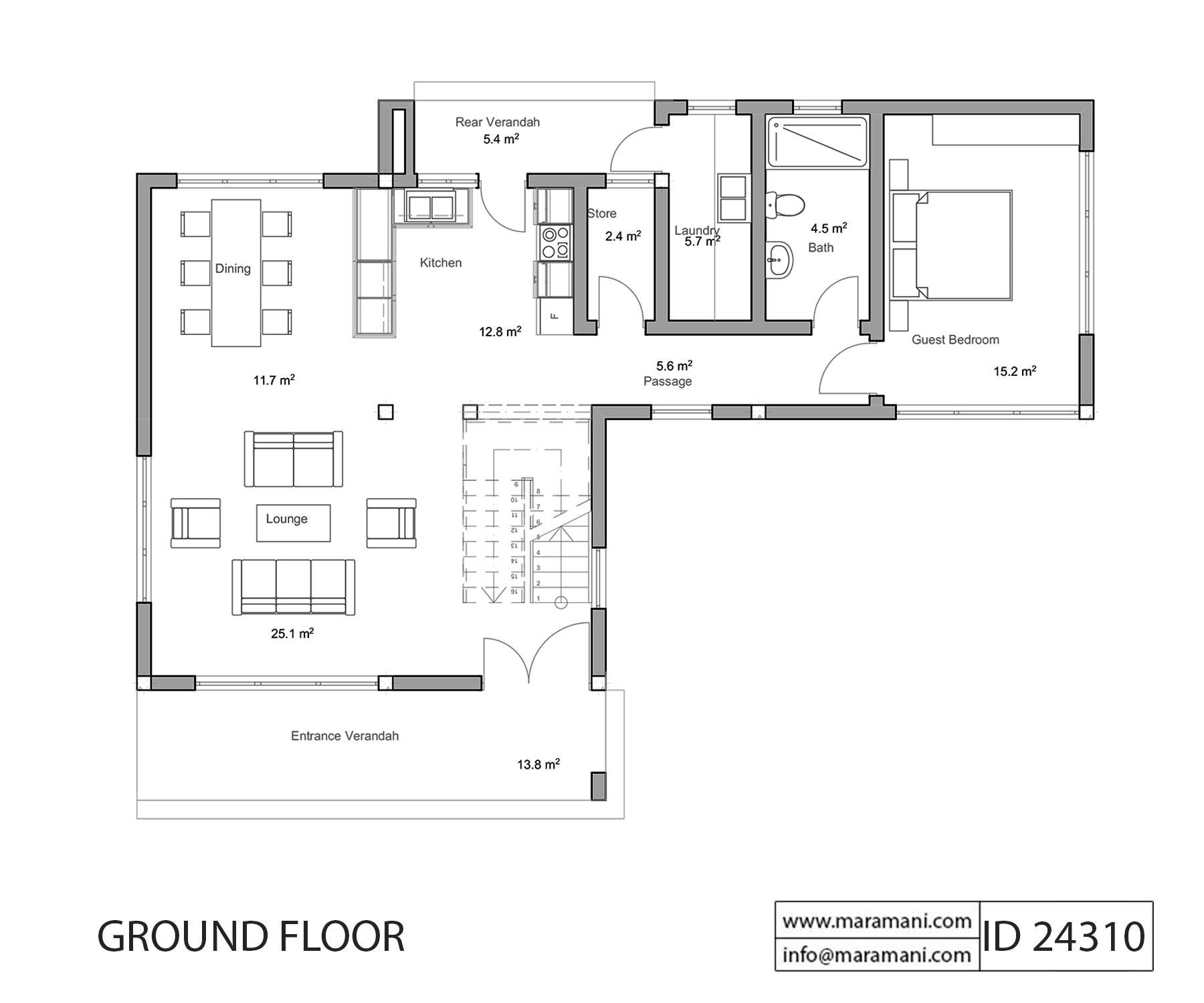 4 Bedroom House Plan - ID 24310